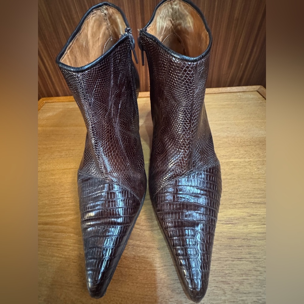 El Boyero Lizard Ankle Boots